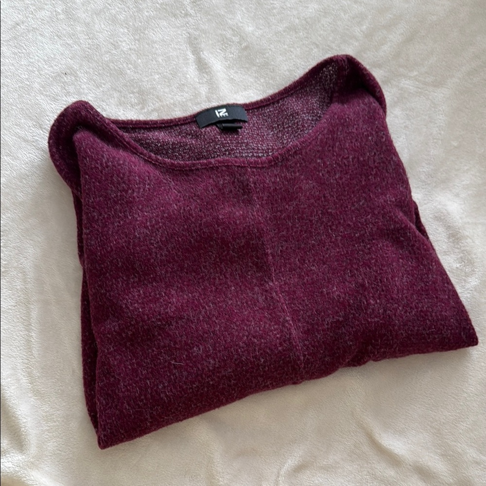 Iz Byer XL Deep Burgundy Crew Neck Sweater